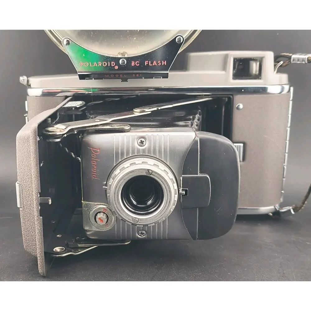 1950s Polaroid Highlander Model 80 Land Camera Outfit w/ Case, Flash, Manuals
